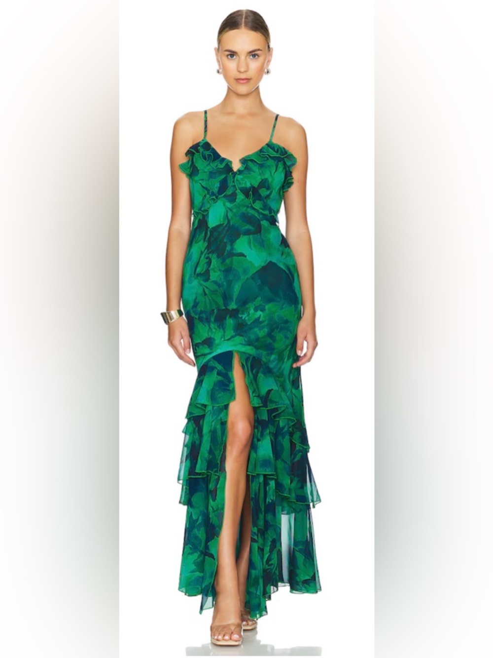 Runaway The Label Namari Maxi Dress in Calista Green Size Medium